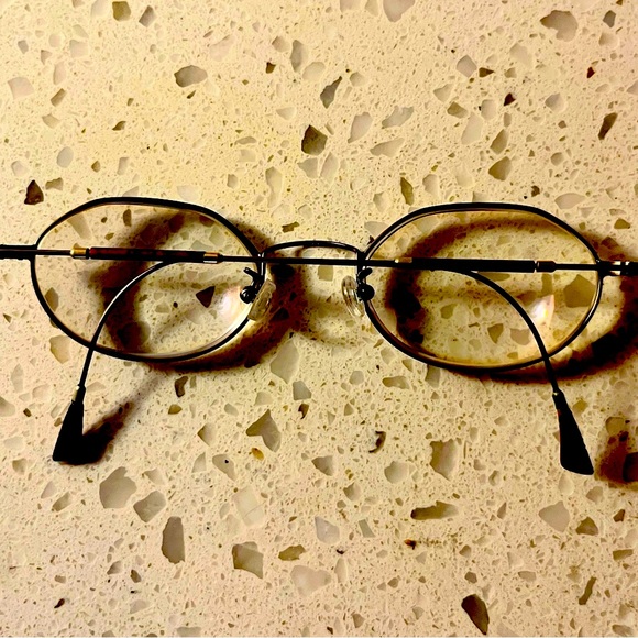 Mens Bob Mackie Ophthalmic Metal Eyeglass Frame Oval Hex Copper Brown 47-20-135 - Picture 5 of 8